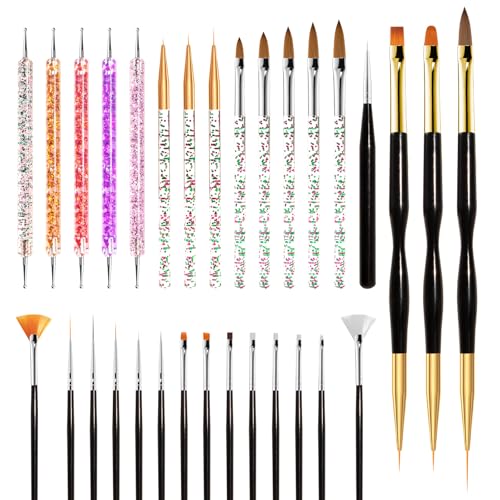 Set de 31 pinceles para uñas y 2 limas doble cara miniatura 2