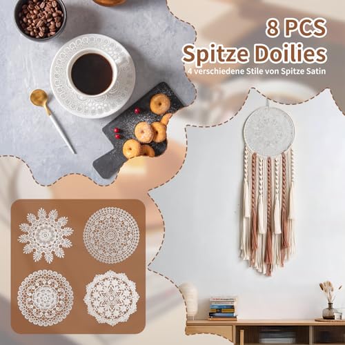 Pretwad PRED-240103P8 US Lace Doilies, 6 Inch Retro Lace Placemats thumb #3