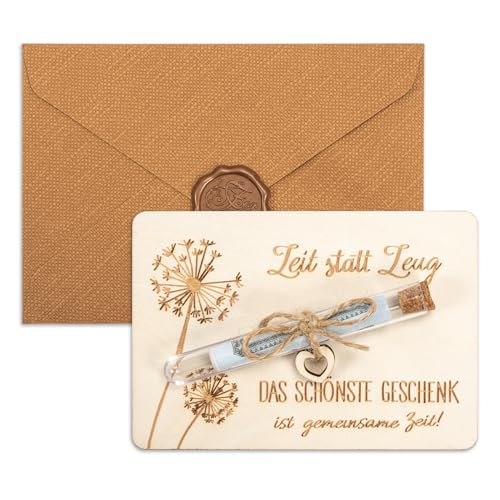 Zeit Statt Zeug, Zeit Schenken Geldgeschenke Verpackung mit ReagenzgläSer, Zeit