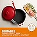 Bruntmor Enameled Cast Iron Skillet - 12 Inch Deep Cast Iron Skillet with Lid for Sautéing, Frying, Baking - Duke Blue Finish - Durable and Versatile Cast Iron Skillets for Every Kitchen