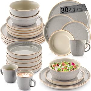 SÄNGER Rio Perlgrau Kombiservice 6 Personen