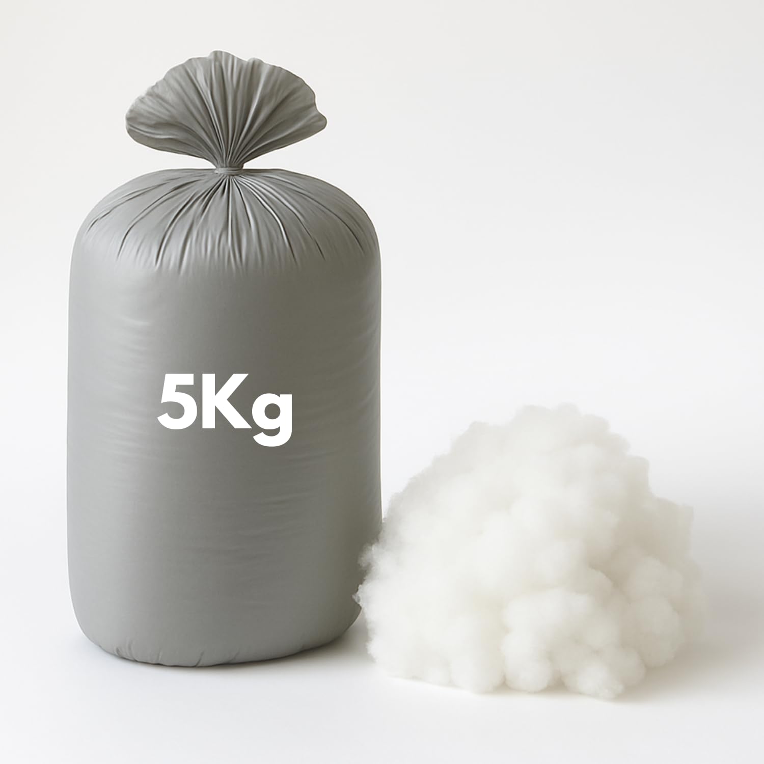 BeddingHome White Fluff Hollow Fibre Stuffing for Crafts 5kg | Anti Allery Polyester Bed Pillow Filling Cushion Stuffing | Machine Washable Bean Bag Filling for Sofa (5KG)