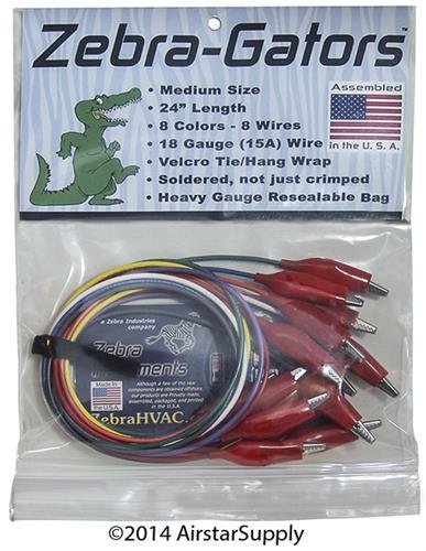 Med Zebra-Gator 8 24in Jmpr Wires 15A