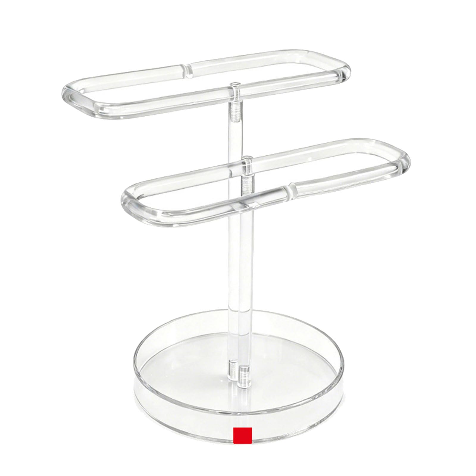 Limtula Nordic Styles 2 Layer Jewelry Organizers Craft of Sturdy Acrylic for Easy Storage and Display Double Layer Jewelry Stand