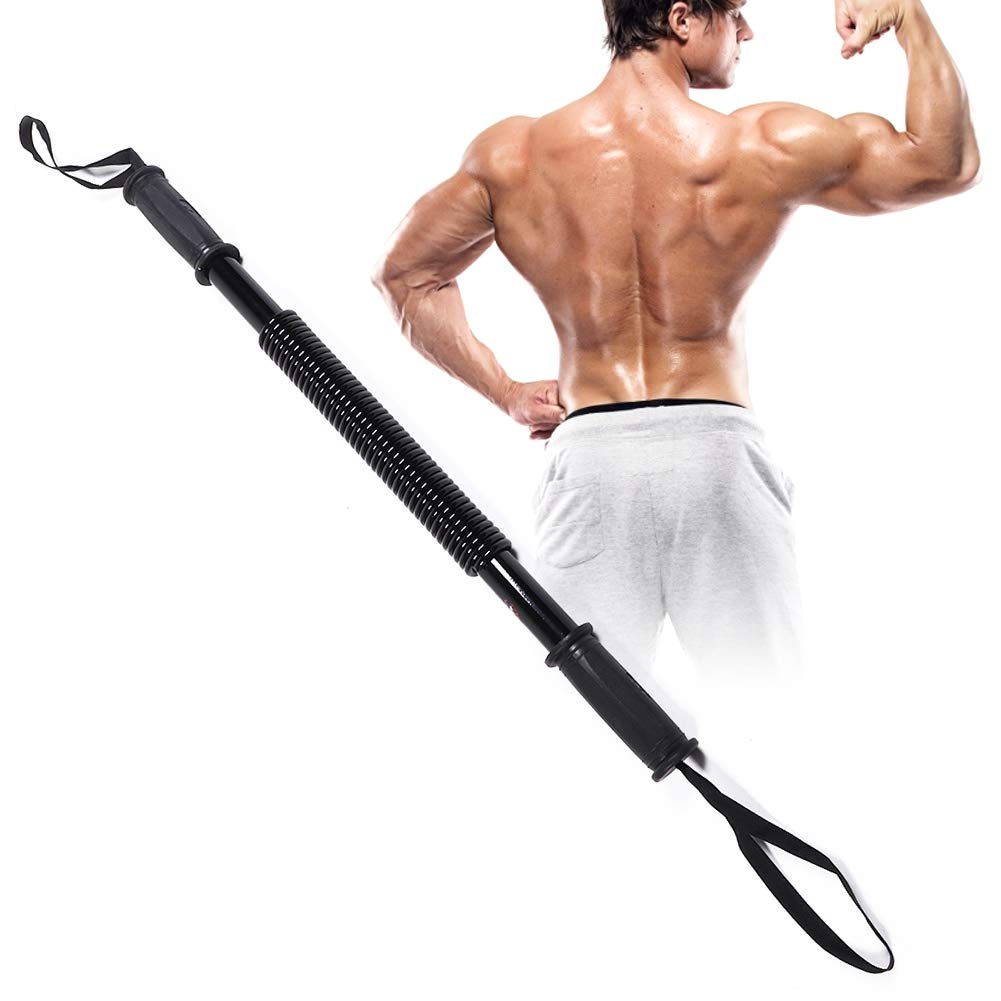 KIMISS Multi Functional Arm, Spring Forearm Strength 20kg Iron Spring Power Exerciser Twister 20kg,Peyond Power Muscle Trainer Fitness Equipment(Black 20kg)