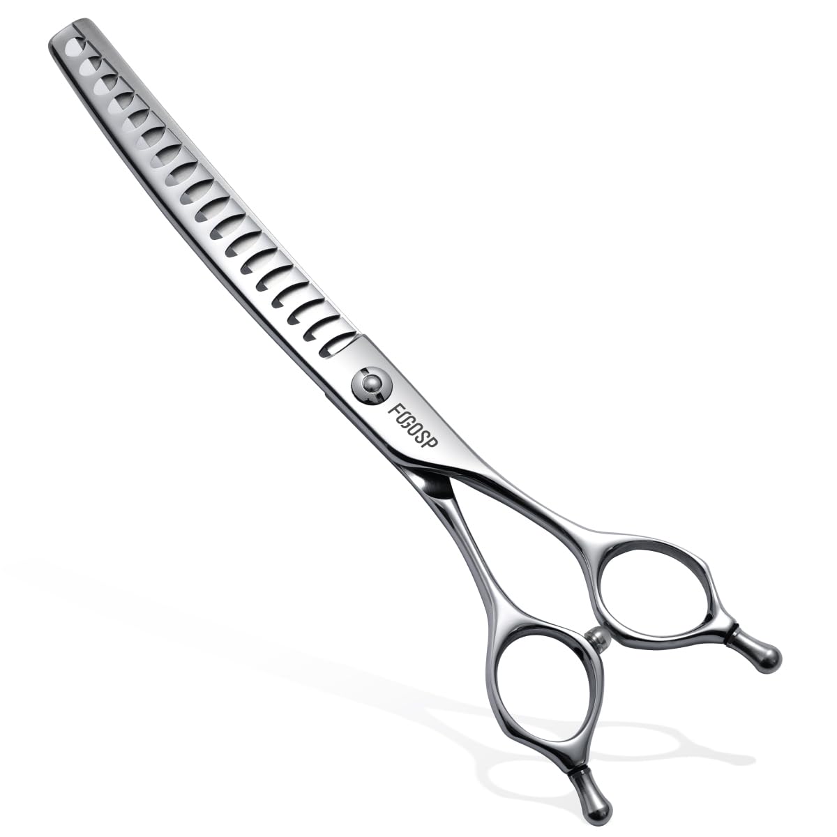 Curved Chunkers Shears Dog Grooming 38°Arc Super Curved Chunkers Dog Grooming Scissors 7in 18 Teeth Japan VG10 Alloy Steel 63HRC