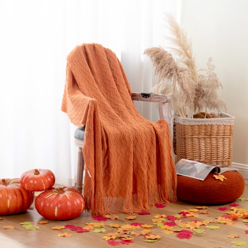 BATTILO HOME Manta Decorativa Naranja Oscuro 50x60 pulgadas miniatura 3