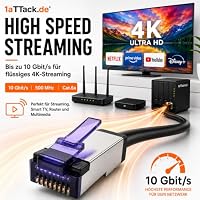 1aTTack.de - 0,15m - 10 Stück CAT6a Netzwerkkabel RJ45 LAN Kabel Ethernet Patchkabel S/FTP PiMF 10 Gbit/s 500 MHz Superflex Soft-PVC Gigabit kompatibel Cat7 Cat6 Cat5e grau – Ansicht 6