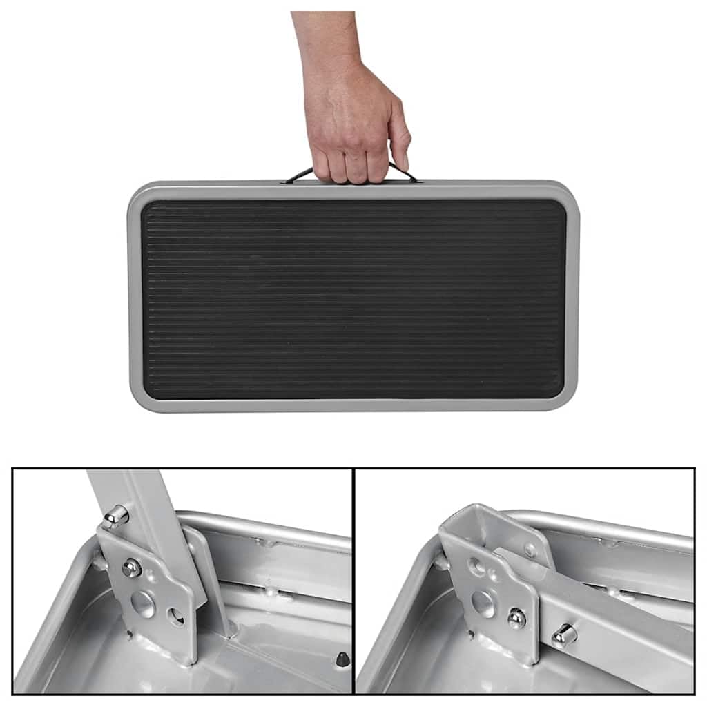 Gradino Pieghevole ProPlus 360827V01 - Portata 150 Kg, In Acciaio, Con Maniglia E Piattaforma Antiscivolo, Per Camper, Roulotte E Uso Domestico