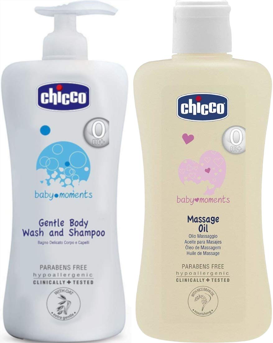 Chicco Gentle Body Wash (500 ml) & Massage Oil 200 ml