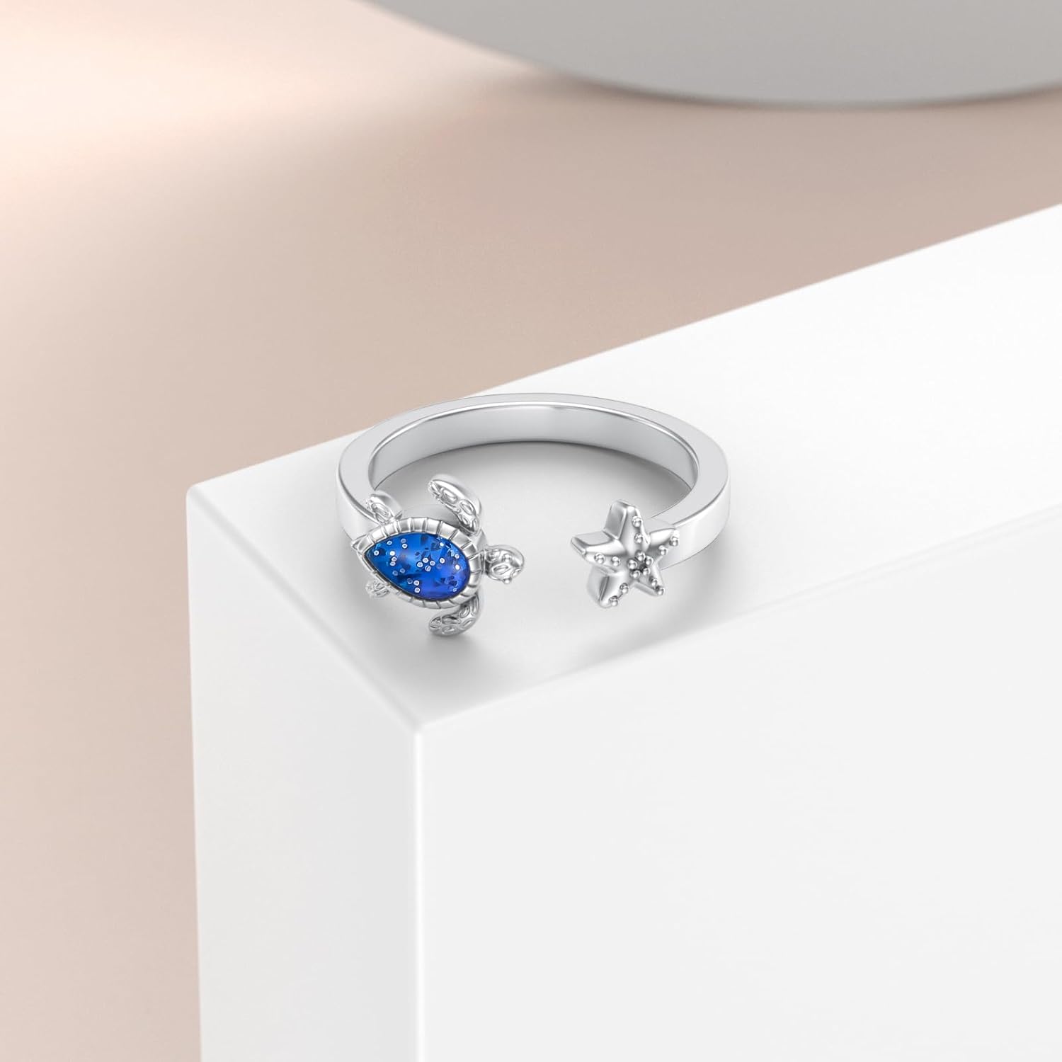 Turtle Starfish/Seashell/Lotus/Hibiscus/Plumeria Toe Ring for Women 925 Sterling Silver Adjustable Open Toe Ring Summer Foot Jewelry - Image 3