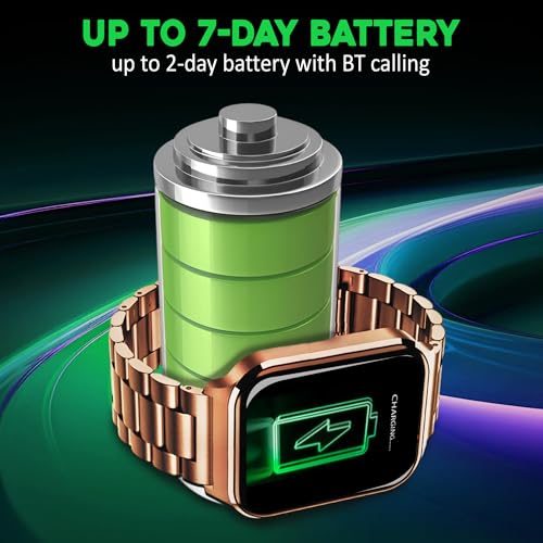 Image of PunnkFunnk NovoLux HD Display Smartwatch for Men & Women Answer /Make Calls, Heart Rate Monitor, 113+ Sports Modes, Step Counter, IP68 Waterproof, Compatible with Android & iOS(Metal Gold)