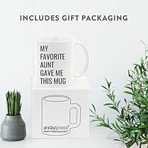 Andaz Press Funny 11oz. Coffee Mug Gift, My Favorite Aunt Gave Me This Mug, 1-Pack, Novelty Birthday Christmas Cup Gifts Ideas for Niece Nephew Andaz Press Funny 11oz Coffee Mug Gift My Favorite Aunt Gave Me This Mug 1 Pack Novelty Birthday Christmas Cup Gifts Ideas for Niece Nephew