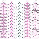 BJDBUS 62 Pcs Plastic Hangers Accessories for 11.5 inch Doll Clothes Gown Dress Outfit