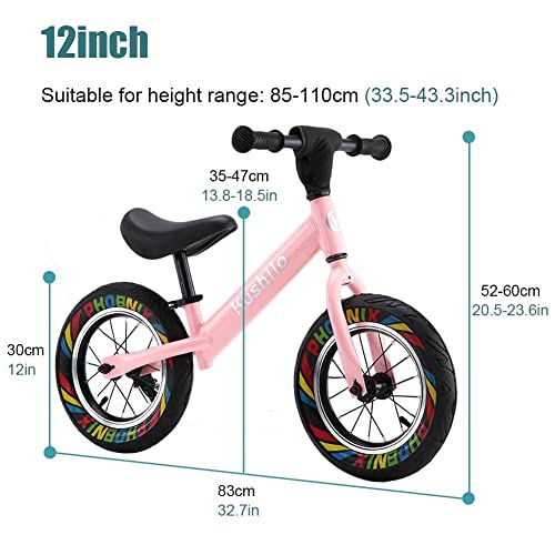 Amazon.co.jp: 12/14インチピンクバランスバイク、2、3、4、5、6