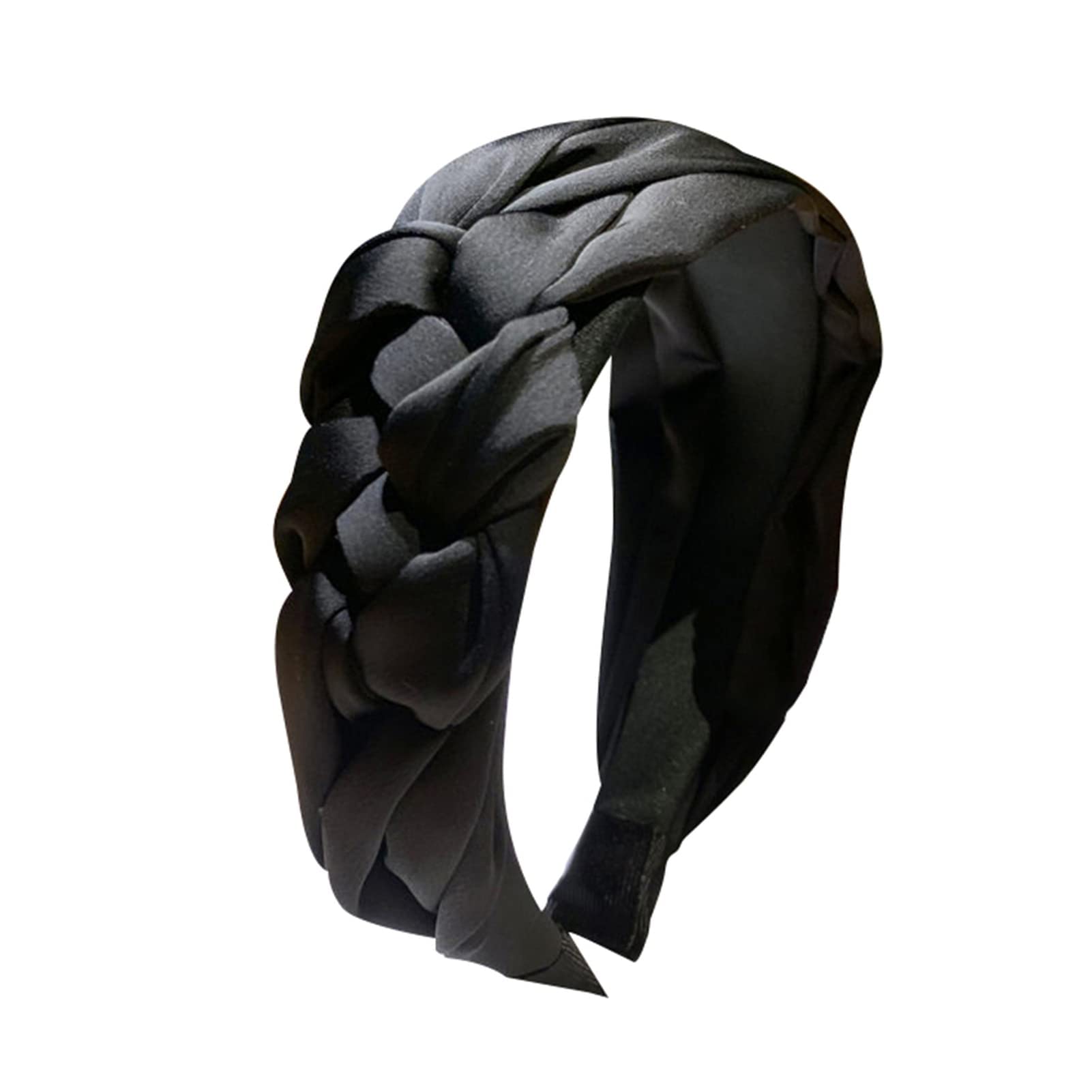 Obręcze do włosów, moda damska Twisted Knot Hair Hoop Szeroka opaska do włosów Nakrycia głowy Akcesoria do pałąków na głowę (różowy jeden rozmiar)