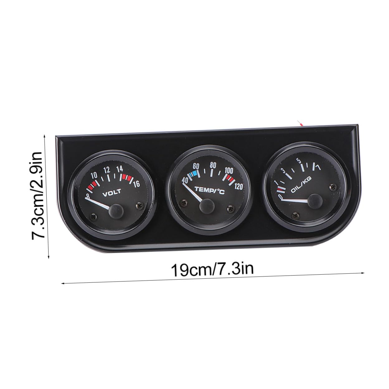 GLEAVI Temperature Gauge Kit Water Temp Oil Pressure and Voltage for Automotive Use Easy to Read High Sensitivity Fit for Motors