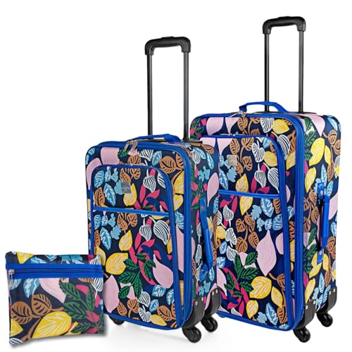 ITACA - Set Valise Souple 4 Roues 3 pcs, Set De Valises Souples De Voyage légère, Valise Soute Souple, Lot De Valises Légères Résistantes Pour...