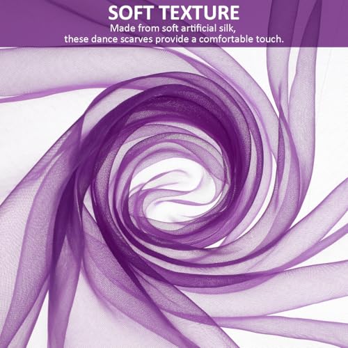 21pcs Rayon Dance Scarves Soft Silk Performance Props for Movement Juggling and Dance Includes Each3