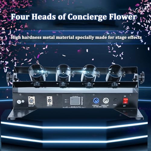 Macchina spara coriandoli Cannone spara coriandoli elettrico con DMX 512 wireless e telecomando, ideale per feste, matrimoni, concerti ed eventi speciali Effetti scenici