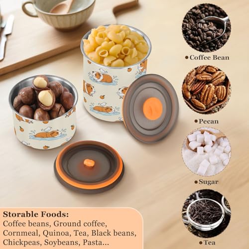 Contenedor de Café Acero Inoxidable 900ml Beige miniatura 5
