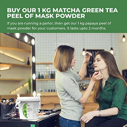 Image of Vcare Jelly Matcha Green Tea Peel Off Mask For Facials Skincare |Face Mask Powder 1kg - Facial Skin Care Product for Women Smoothing, Moisturizing, Cleansing, Refreshing