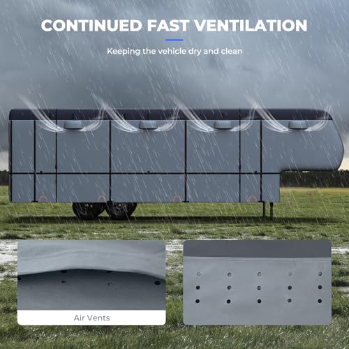 Rvmasking QT3509H-A08 7 Layers Top Heavy Duty 5Th Wheel Rv Cover thumb #5
