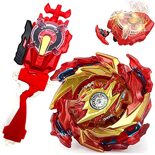 Sparking Launcher Lr String Launcher Grip Starter Set God Bay Battle Super King Booster B-174-01 Hyperion Burn Bey Burst Evolution Turbo Blades Battling Tops Gaming Spinning Toy Gift for Boys