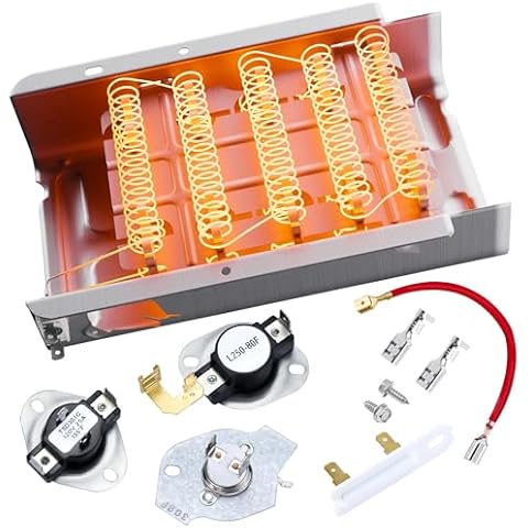 Vicsoon 279838 Dryer Heating Element for Whirlpool Kenmore Maytag Amana Roper, Dryer Heating Element Parts Include Dryer Thermostat Thermal Fuse, Replaces 2406026 3403585 w10724237 Cover