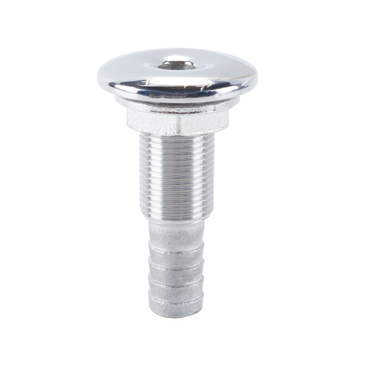 Ausi Boat Hull Drain Pipe Yacht Drainage Accessories 1/2 Inch 316 Stainless Steel Marine Drainage Fitting Plug for Boat Through-Hull Fittings