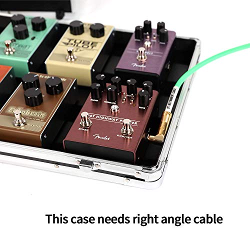 Ghost Fire Guitar Multi Effect Pedal Case 16.9x5.5x2.8in,With Pedal Mounting Tape Fastener,Sturdy Locking Aluminum ,T series T-EC4