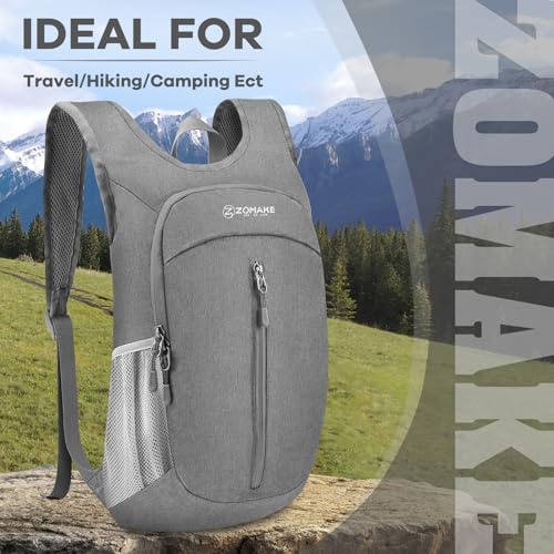 Mochila plegable ligera ZOMAKE 10L para senderismo miniatura 7