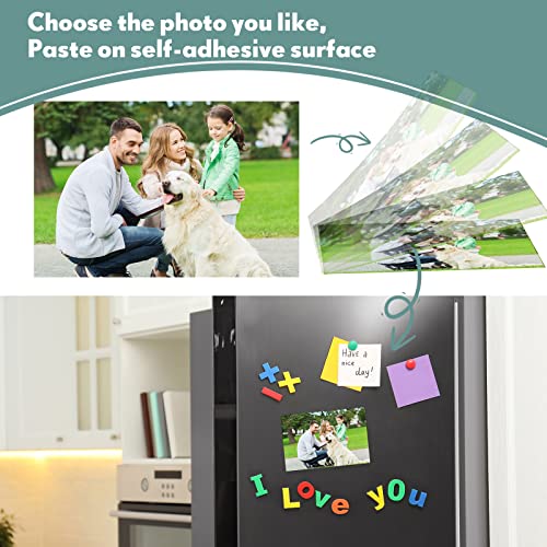 Image of Macarrie 4 x 6 Adhesive Magnetic Sheets with Adhesive Backing Cuttable Magnetic Paper Stickers Flexible Peel and Stick for Picture Crafts Die Storage Photos(96 Pcs)