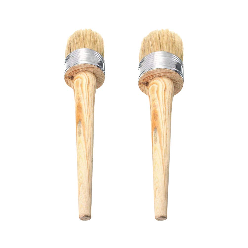 Supvox As Shown Exceart 2Pcs Chalk Paint Natural Bristles Stencil For Wood Furniture Home Decor And Diy Art Crafts (20Cm,30Cm)