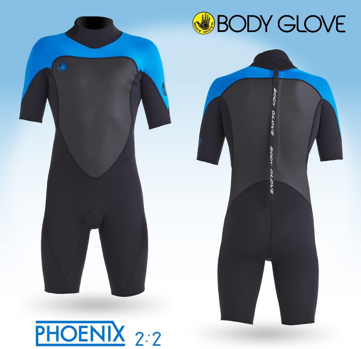 Body Glove Men's Phoenix 2mm Back-Zip S/s Springsuit Wetsuit