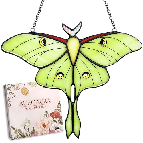 AuroAura attrape-soleil vitrail papillon de nuit Luna
