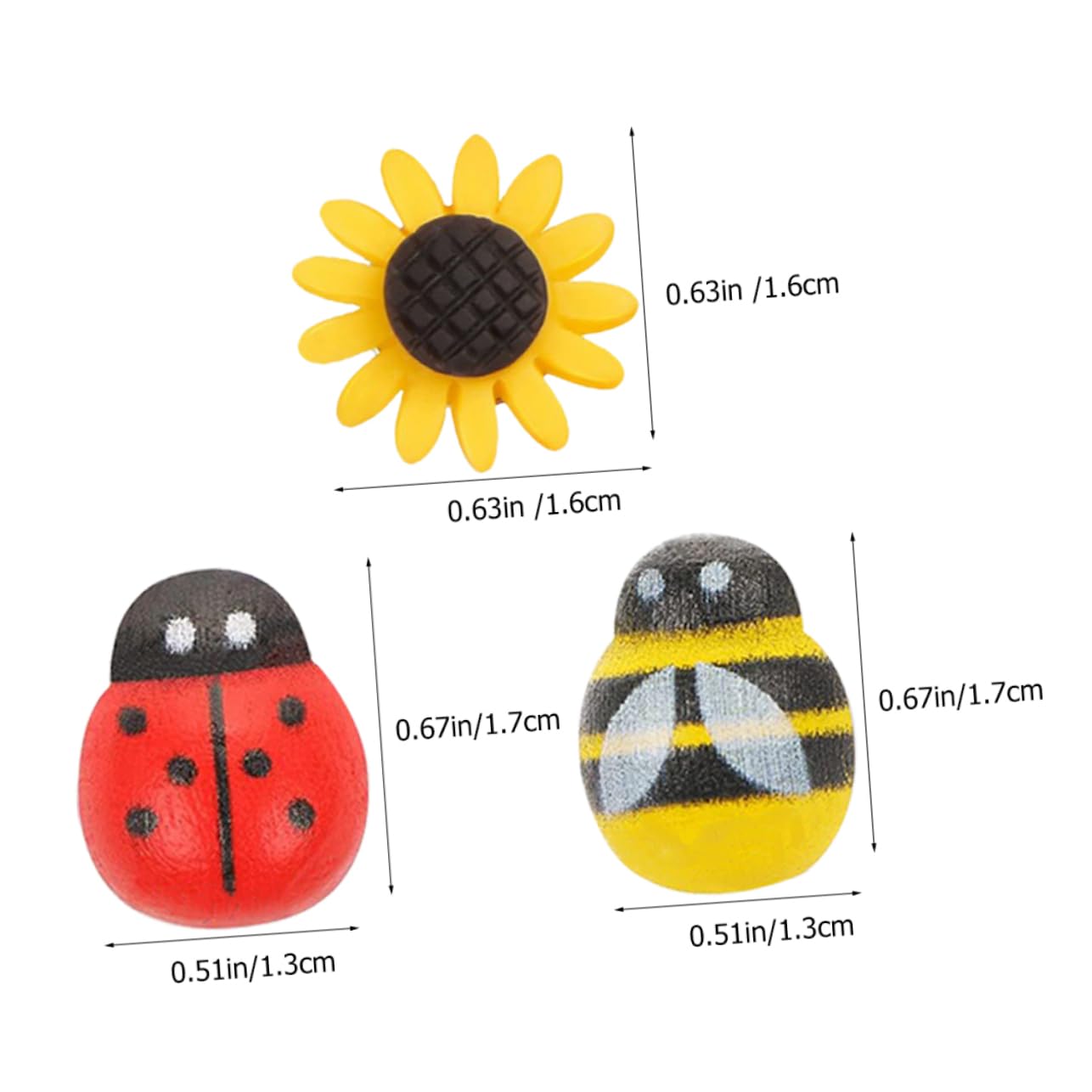 DOITOOL Chinchetas De Resina De Cartoon para Manualidades De Accesorios De Escritorio Coloridos Y para para Tableros Y 30 Piezas*4