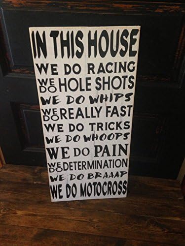In this house we do motocross, sign