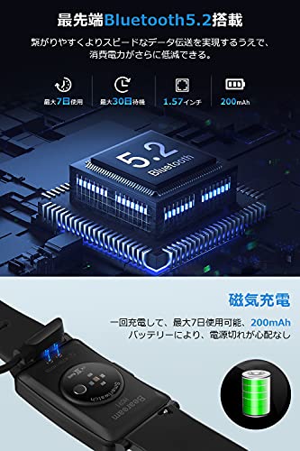 【Bluetooth5.2 & 23種類運動モード】 スマートウォッチ 活