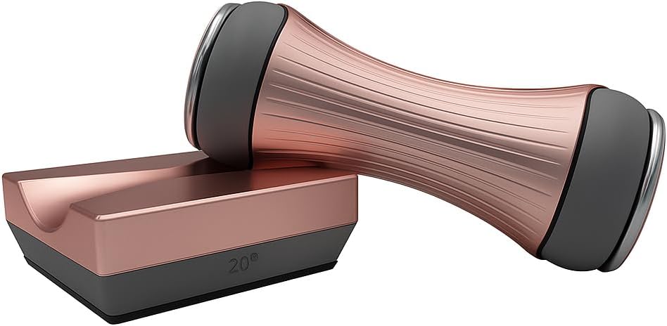 Onze Rolling Knife Sharpener | 15 18 Degree Knives Sharpener | Aluminum Alloy Gripable Blade Sharpener 360 & 600 Diamond | Strong Magnet Anti Rolling Ergonomic Grip | Pink Gold Color