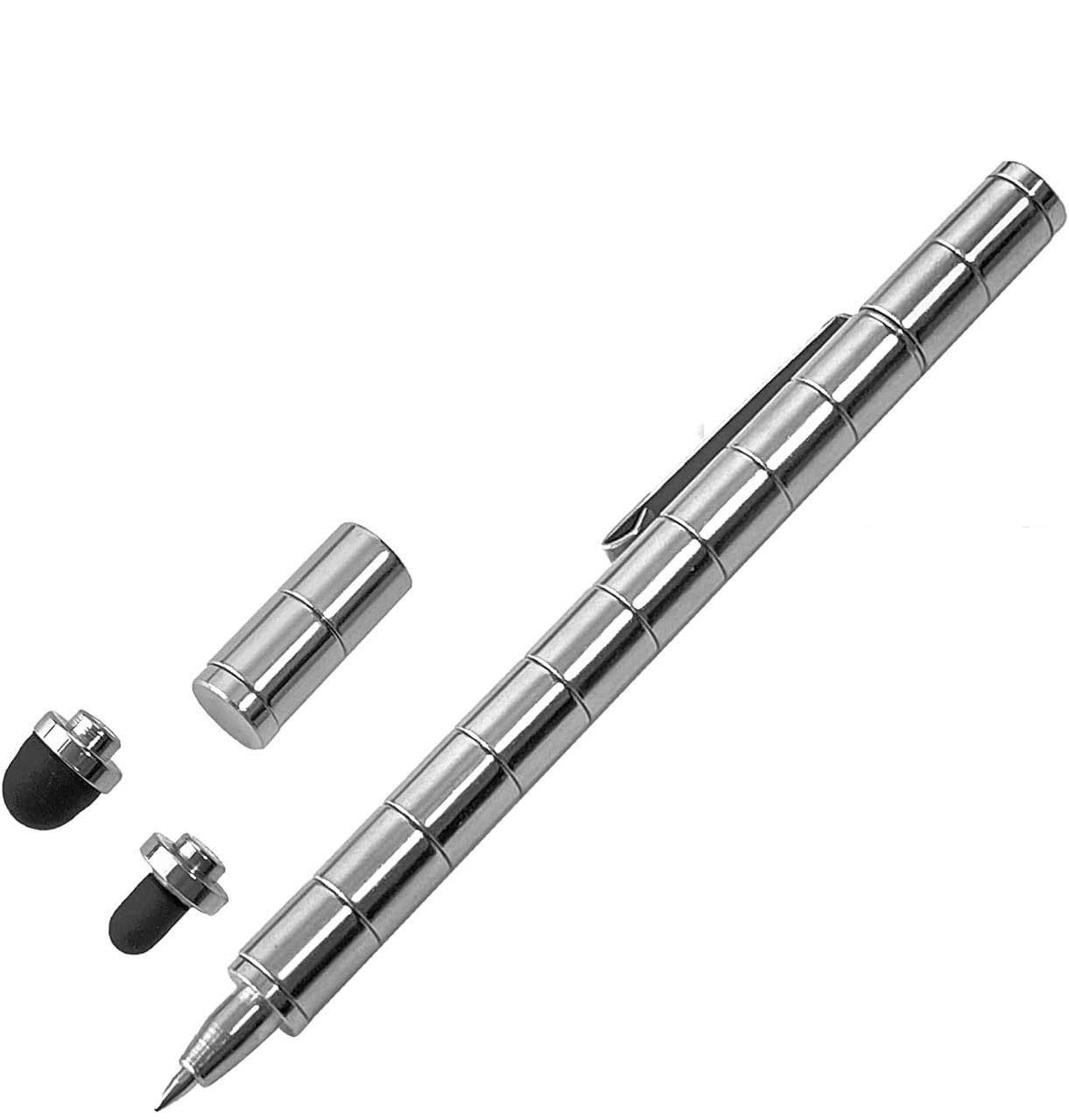 EKANTIK Magnetic Pen Decompression Metal Pen, Fidget with 13 Rings, Creative Toy Write, Intellectual Learning, and Stress Reduction Gifts for Family or Friends Multifunction (Pack of 1)