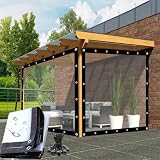 Helder Waterdicht Plastic Zeildoek Met Oogjes Pergola Zijpanelen Multifunctioneel Zeildoek Terrasoverkapping Voor Kas, Buitenveranda's, Kinderkamer, Overkapping(Size:2.5x2.5m/8x8ft,Color:Wissen)