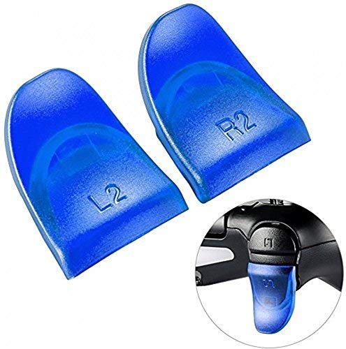 1 Pairs L2 R2 Trigger Extenders Buttons for PlayStation 4 PS4 PS4 Slim Pro Controller Clear Blue