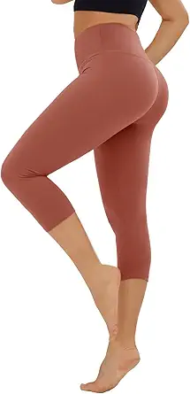 High Waisted Leggings for Women - No See Through Tummy Control Cycling Workout Yoga Pants with Pockets Reg & Plus