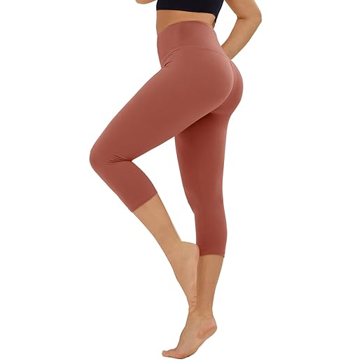 High Waisted Leggings for Women - No See Through Tummy Control Cycling Workout Yoga Pants with Pockets Reg & Plus