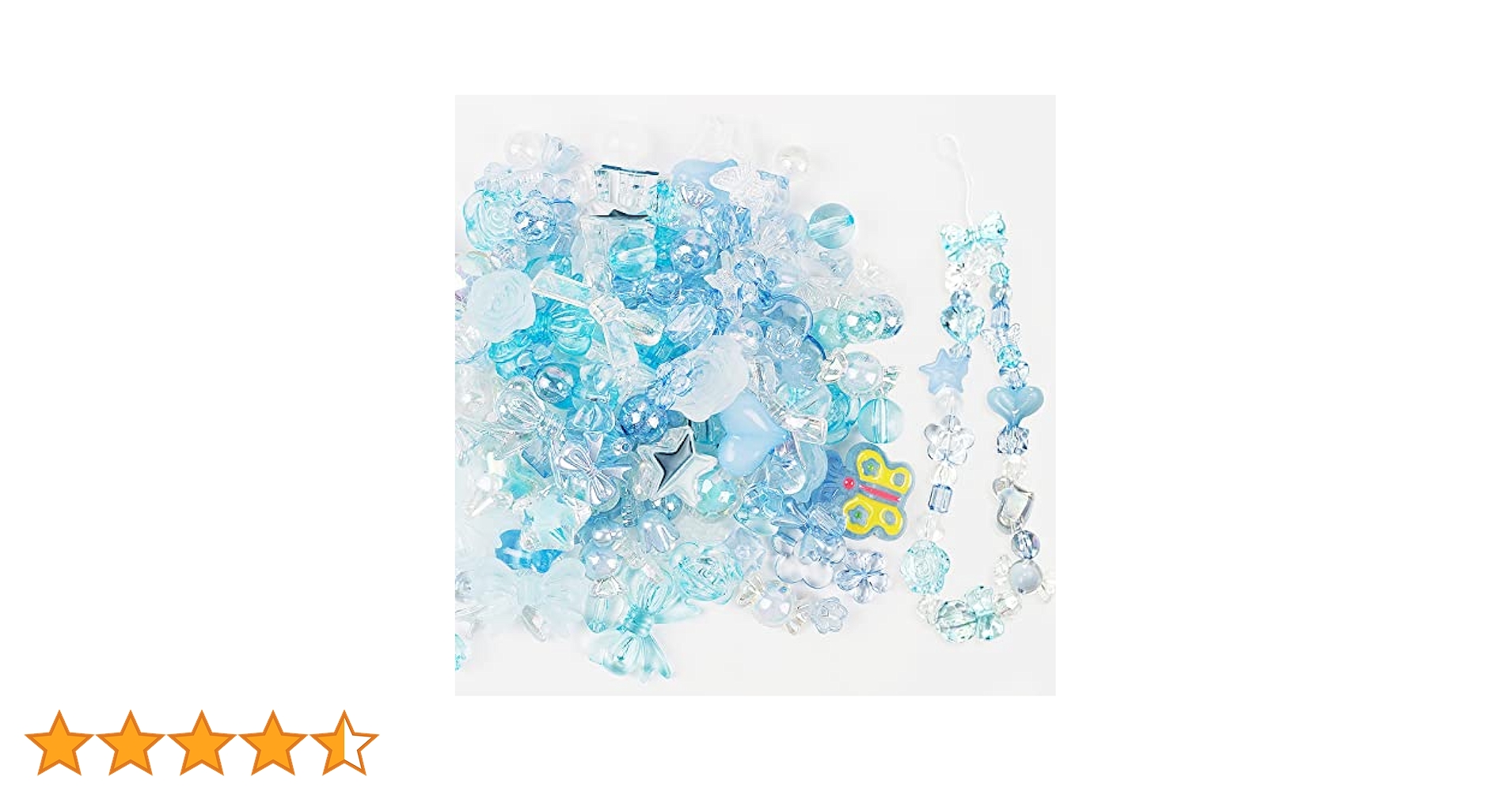 Amazon.co.jp: 130個 美しいクリアカラー かわいいブルービーズ