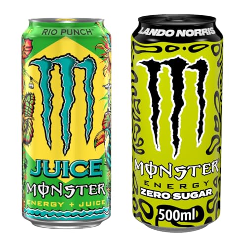 Monster Energy Rio Punch & Monster Energy Lando Norris Zero Sugar | 2 x 500ml | Imported