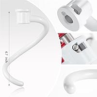 Vista 3 de Ganchos de masa con revestimiento en espiral para Kitchenaid Stand Mixer Bowl-Lift, ganchos de metal para masa para modelos KV25G0X, KV25G8X
