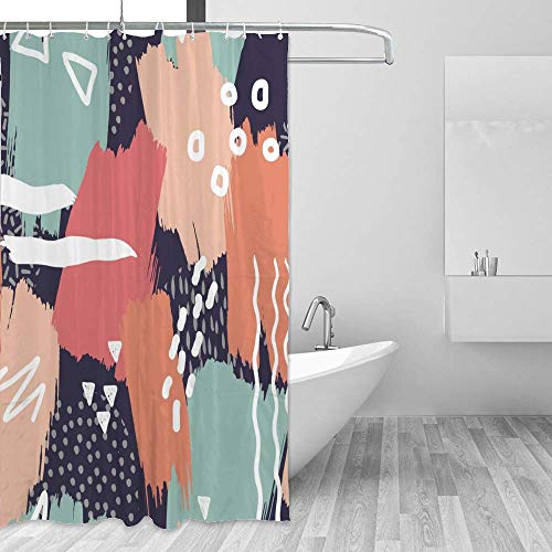 Rideau de douche lavable en machine polyester Memphis imperméable