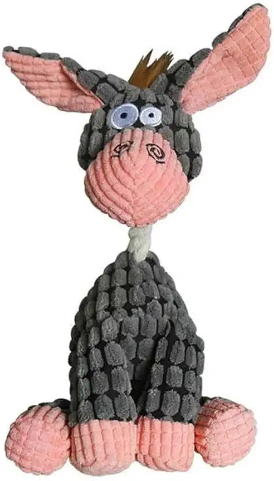 BURRICO DE CORDA PELÚCIA PARA CACHORRO (Cinza)